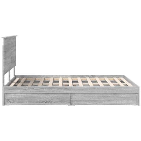 Letto con Contenitore con testiera Grigio Sonoma 160 x 200 cm - Foto 9