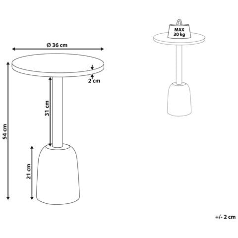 Tavolino Hartwell Legno Di Mango Marrone - Foto 6