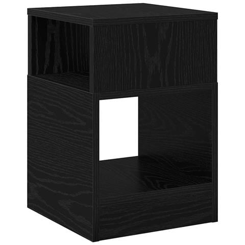 Tavolino Rovere Nero 30,5 x 30 x 45 cm Legno multistrato - Foto 1