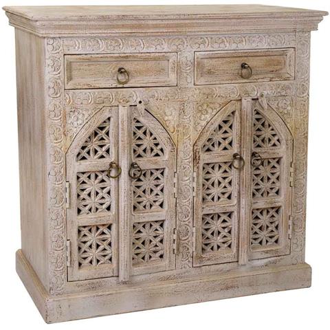 Mueble De Entrada In Legno Finitura Artigianale 90x45x90h Cm - Foto 1