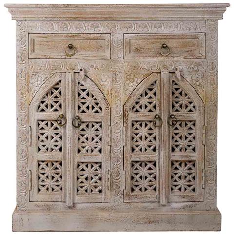 Mueble De Entrada In Legno Finitura Artigianale 90x45x90h Cm - Foto 2