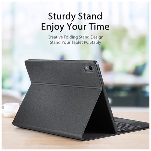 Teclado per Galaxy Tab S11 - Pelle /PU, Nero, Bluetooth - Foto 4