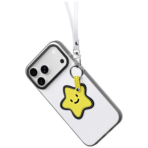 Cover per iPhone 17 Pro - PC+Pelle /PU, Bianco, Con Anillo - Foto 2