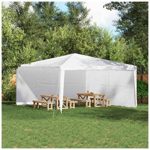 Parete per tenda da festa 2 pcs Bianco 400 x 195 cm - Foto 2