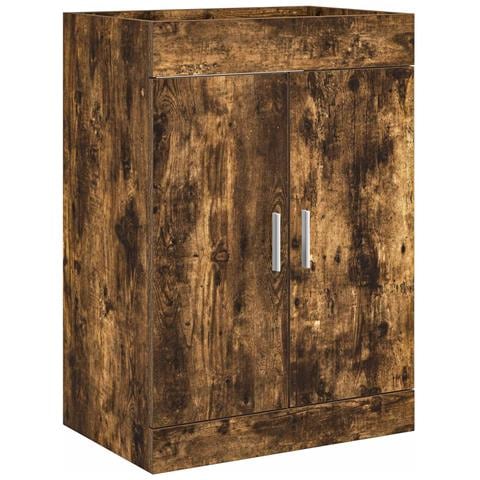 Mobiletto da Bagno Sotto Lavabo Rovere Fumo 56 x 37,5 x 81 cm - Foto 1
