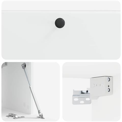 Mobile Porta TV da Muro 78,5 x 31 x 30 cm Bianco - Foto 9