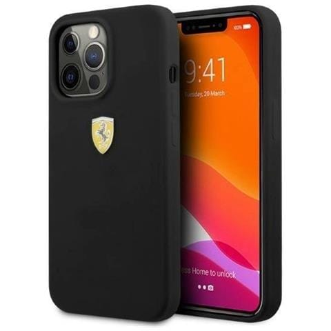Ferrari Fessihmp13xbk Custodia Per Iphone 13 Pro Max 6.7 Nera /nera In Silicone Magsafe - Foto 1