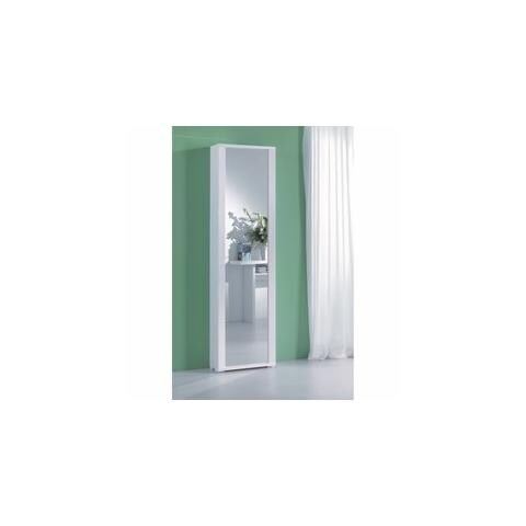 Mobile Multiservizio, Specchio, 31x50xh. 182 Cm Bianco - Foto 1