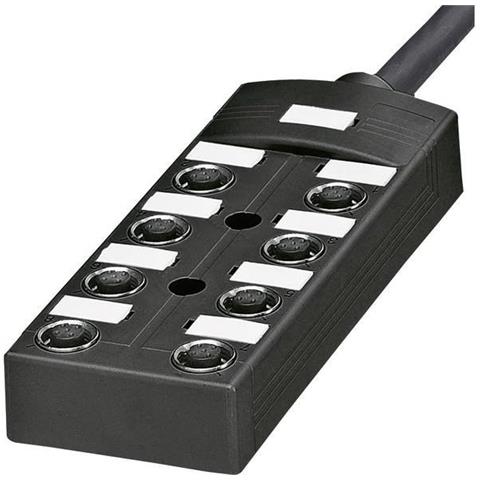 Scatola Sensore Attuatore Passiva Distributore M12 Con Filettatura In Metallo Sacb-8/16- 5,0pur Od Phoenix - Foto 1