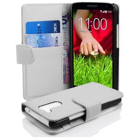 Cadorabo Custodia Compatibile Con Lg G2 Mini In Magnesio Bianco - Coperchio Protettivo In Ecopelle Testurizzata E Tasca Per Carte Di Credito - Foto 1