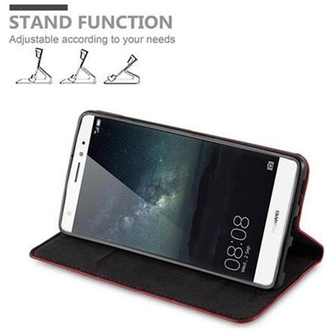 Custodia Compatibile Con Huawei Mate S In Rosso Mela - Coperchio Protettiva Con Chiusura Magnetica, Funzione Stand E Tasca Per Le Carte - Foto 2
