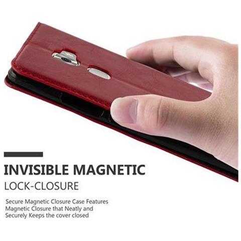 Custodia Compatibile Con Huawei Mate S In Rosso Mela - Coperchio Protettiva Con Chiusura Magnetica, Funzione Stand E Tasca Per Le Carte - Foto 5