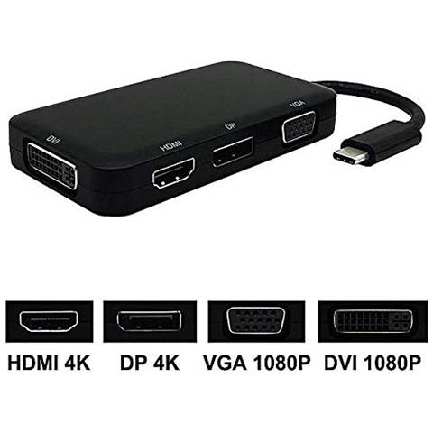 Premiumcord Adattatore Da Usb3.1 Tipo C Hdmi + Dvi + Vga + Displayport - Foto 2