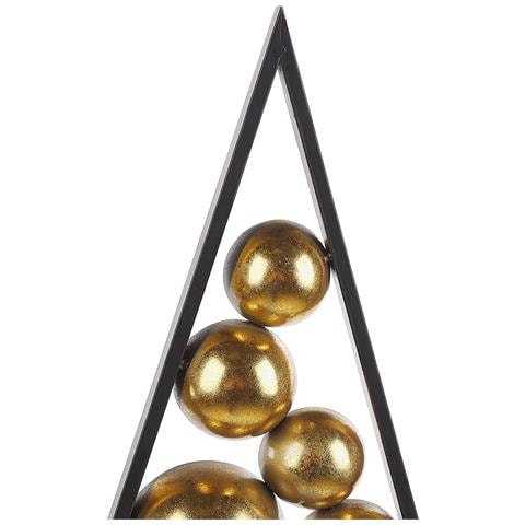 Albero Di Natale Da Tavolo In Metallo Nero E Oro Ranua - Foto 14