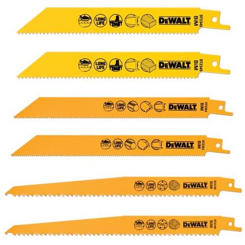 DT2444-QZ lama per sega a gattuccio, sega a traforo e sega universale Lama per sega universale Bimetallo 6 pz - Foto 1