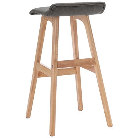 Sedia Da Bar Grigio Scuro In Tessuto - Foto 2