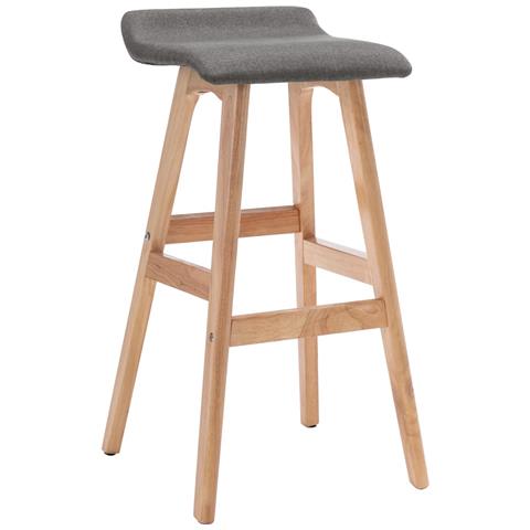 Sedia Da Bar Grigio Scuro In Tessuto - Foto 1