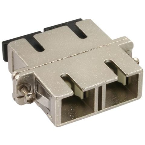 Duplex SC / SC, Multimode, with flange 2 x SC 2 x SC Argento cavo di interfaccia e adattatore - Foto 2