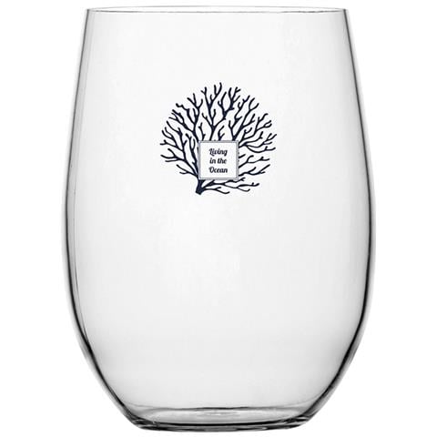 Bicchieri Realizzati In Tritan, Materiale Plastico Infrangibile Ad Alta Trasparenza E Brillantezza Dotati Un Anello Antiscivolo Alla Base Che Ne Impedisce Lo Scivolamento Sul Tavolo. Capacità Ml 350 - Foto 1