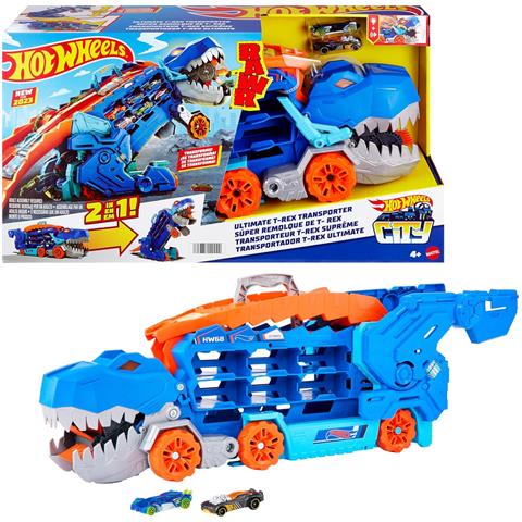 Mega Dino Trasportatore Con Luci E Suoni Set Pista Hng50 Hot Wh - Foto 2
