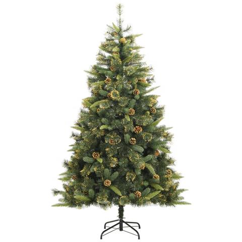 Albero Di Natale Artificiale Incernierato Con Pigne 240 Cm - Foto 2