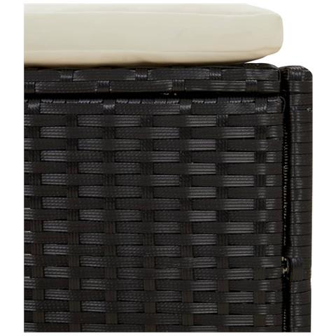 Panche Per Spa Con Cuscini 2 Pz In Polyrattan Nero - Foto 8