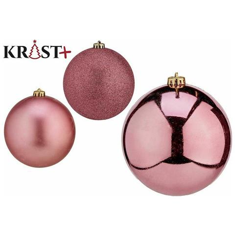 Set Di Palline Di Natale Rosa Pvc 10 Cm (12 Unità) - Foto 2