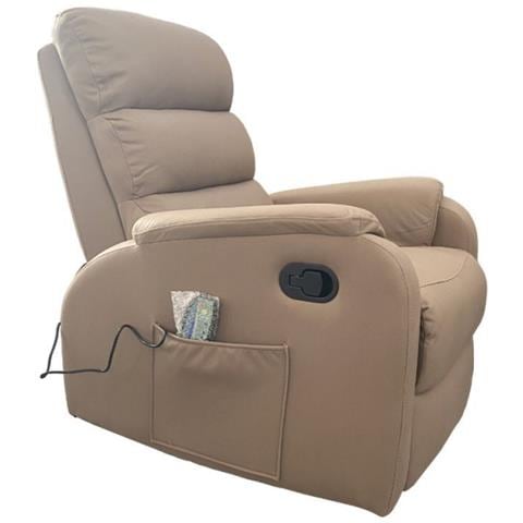 Poltrona Relax Futura Mozart Taupè Manuale 8 Punti Di Massaggio - Foto 1