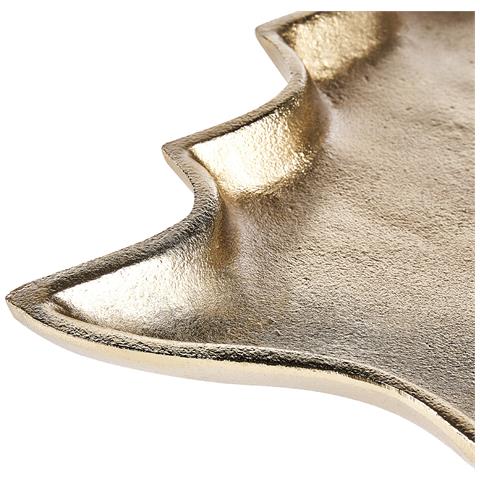 Set Di 2 Piattini Portaoggetti Albero Di Natale Durian Metallo Oro - Foto 2