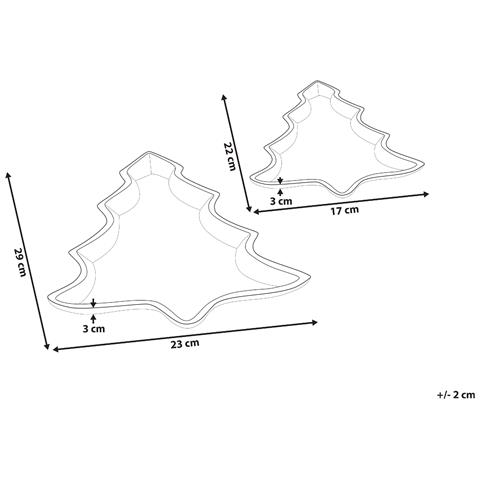 Set Di 2 Piattini Portaoggetti Albero Di Natale Durian Metallo Oro - Foto 6