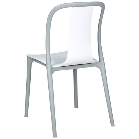 Set Di 8 Sedie Da Giardino Bianco E Grigio Spezia - Foto 2