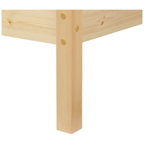 Letto Matrimoniale Legno Chiaro 180 X 200 Cm Florac - Foto 2