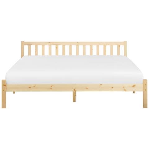 Letto Matrimoniale Legno Chiaro 180 X 200 Cm Florac - Foto 8