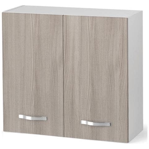 Mobile Pensile Colapiatti Cucina Componibile Raccogli Gocce 80x32xh72 Bianco Olmo - Foto 3