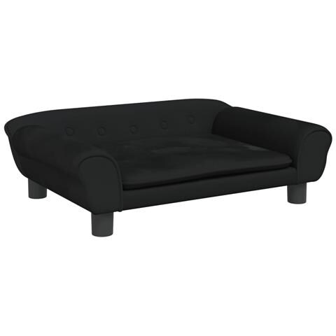 Divano per Bambini Nero 70x45x26 cm in Velluto - Foto 1