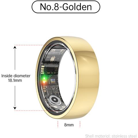 Anello Intelligente R1000 Acciaio (acciaio Inossidabile) Gold 8 - Foto 1