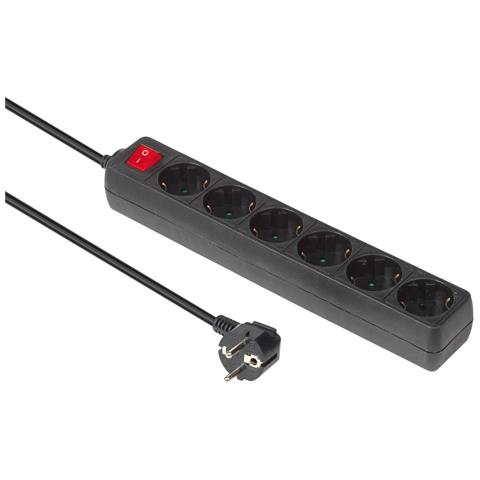 6-way Schuko Socket On/off - Switch 5m Black With On/of - Switch And Child Protection - Warranty: 300m - Foto 1