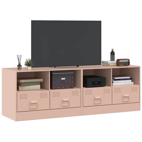 Mobili Tv 2 Pz Rosso 67x39x44 Cm In Acciaio - Foto 3