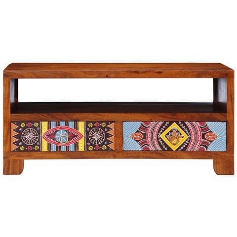 Tavolino Da Salotto 90x50x40 Cm In Legno Massello Di Acacia - Foto 2