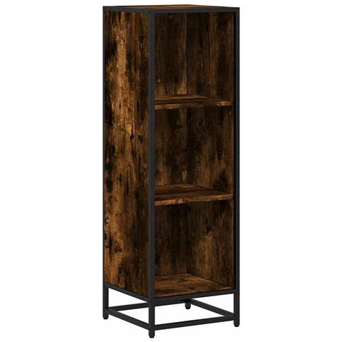 Libreria Rovere Fumo 33,5x33x107,5 Cm In Legno Multistrato - Foto 2