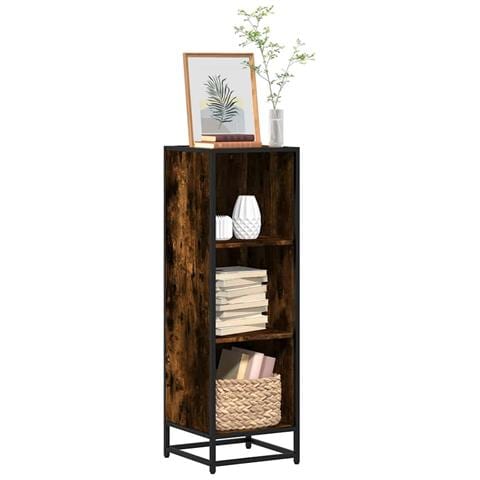 Libreria Rovere Fumo 33,5x33x107,5 Cm In Legno Multistrato - Foto 1