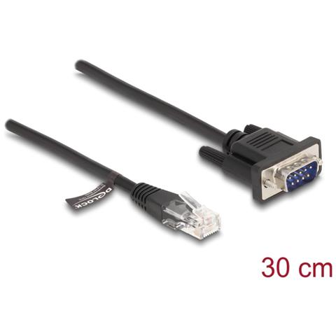 Cavo da RJ45 maschio per seriale RS-232 D-Sub 9 maschio da 30 cm nero - Foto 2