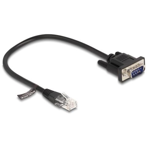 Cavo da RJ45 maschio per seriale RS-232 D-Sub 9 maschio da 30 cm nero - Foto 1