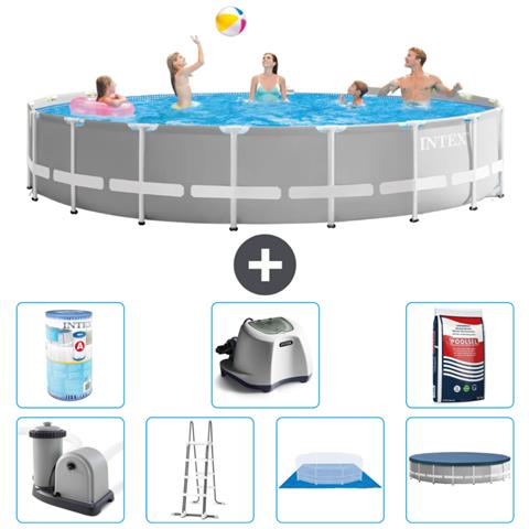 Piscina Fuori Terra - In Giro - 549x122 Cm - Grigio - Include Accessori Coordinati A2315 - Foto 1
