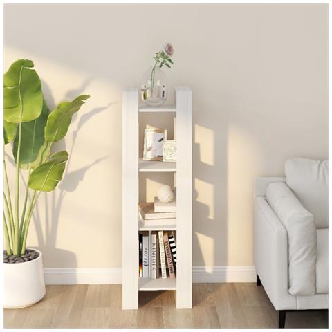 Lusso Casadino - Libreria/divisorio Bianco 41x35x125cm In Legno Massello Di Pino - Foto 8