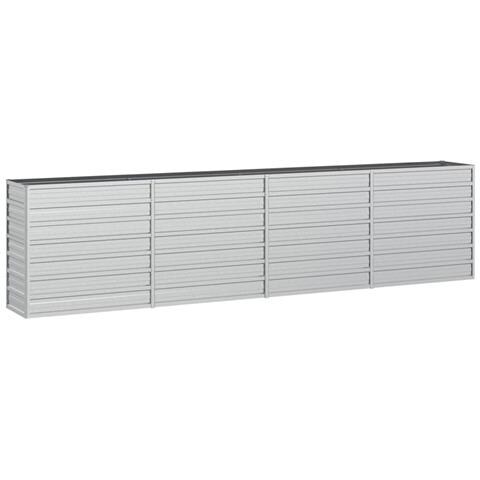 Letto Rialzato Giardino 320x40x77 Cm In Acciaio Zincato Argento - Foto 1