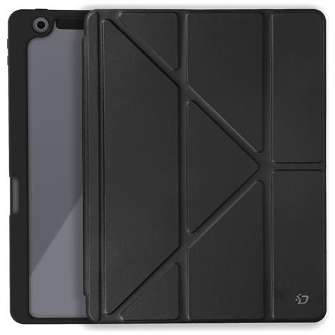 Custodia A Libro Per Ipad 9 2021 / 8 2020 Con Funzione Di Supporto E Sospensione Automatica, Nero - Foto 1