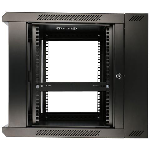 Extralink Armadio per montaggio su rack 6U 600x600 AZH Nero a parete, tipo oscillante, Da parete, 6U, 60 kg, Lucchetti, Griglie, Nero - Foto 2