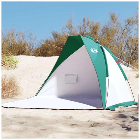 Tenda da Spiaggia Verde Mare 268x223x125 cm in Poliestere 185T - Foto 1