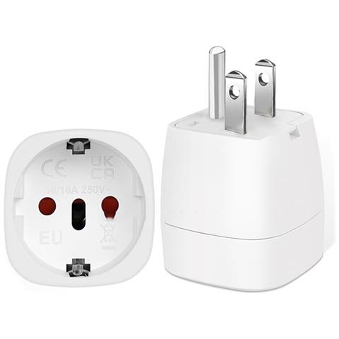 Adattatore Da Viaggio Ue A Usa Compatto E Conveniente White - Foto 1